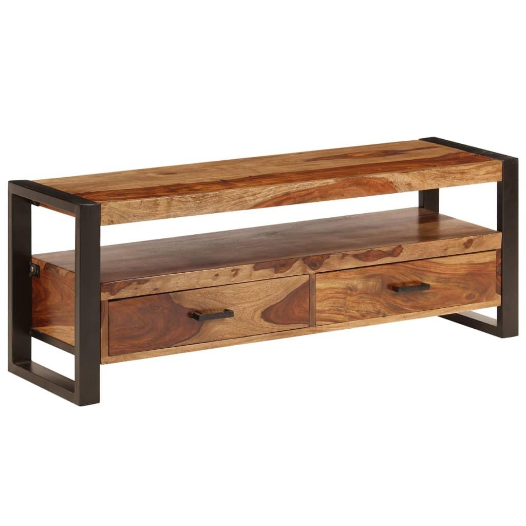 Tv-skab massivt sheeshamtræ 120 x 35 x 45 cm