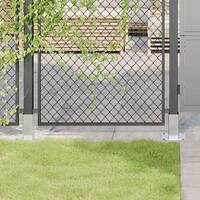 Stolpefødder firkantet 12 stk. 61x61 mm galvaniseret stål
