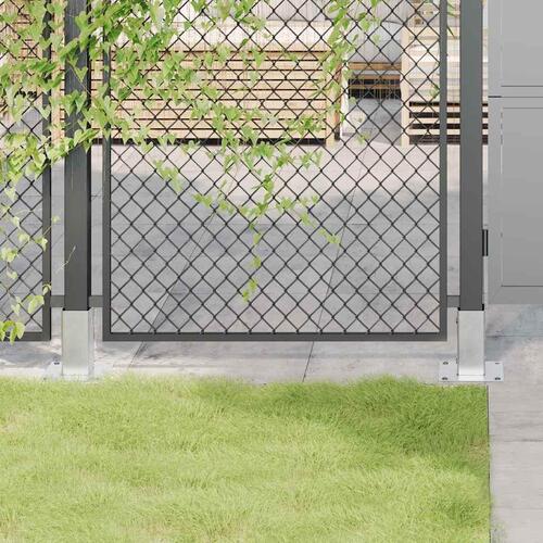 Stolpefødder firkantet 12 stk. 61x61 mm galvaniseret stål