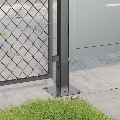 Stolpefødder firkantet 4 stk. 46x46 mm pulverlakeret stål