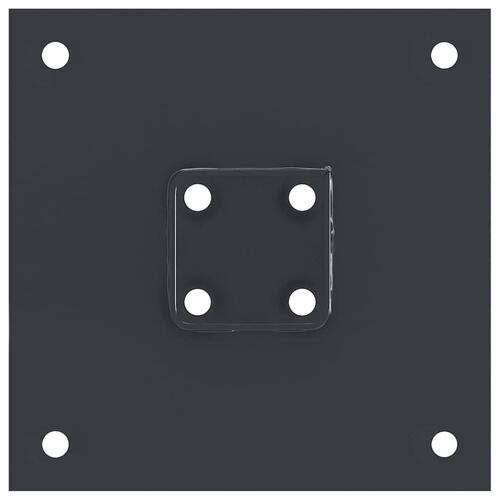 Stolpefødder firkantet 4 stk. 46x46 mm pulverlakeret stål