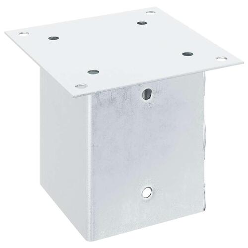 Stolpefødder firkantet 12 stk. 101x101 mm galvaniseret stål