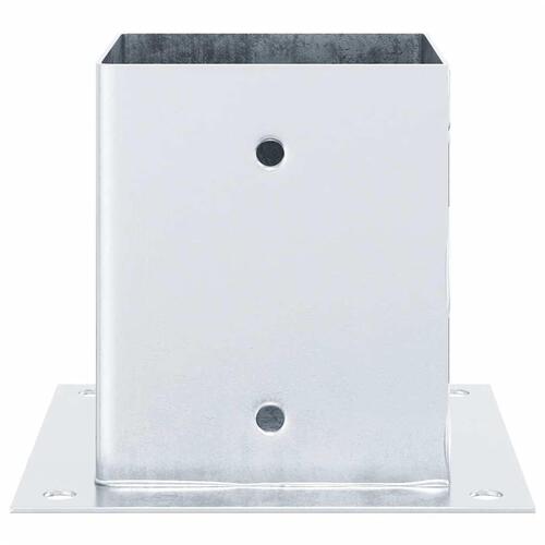 Stolpefødder firkantet 12 stk. 101x101 mm galvaniseret stål