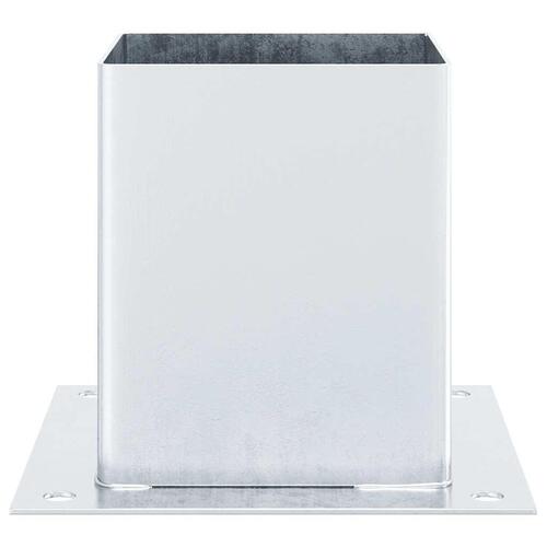 Stolpefødder firkantet 12 stk. 101x101 mm galvaniseret stål