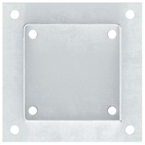 Stolpefødder firkantet 12 stk. 101x101 mm galvaniseret stål