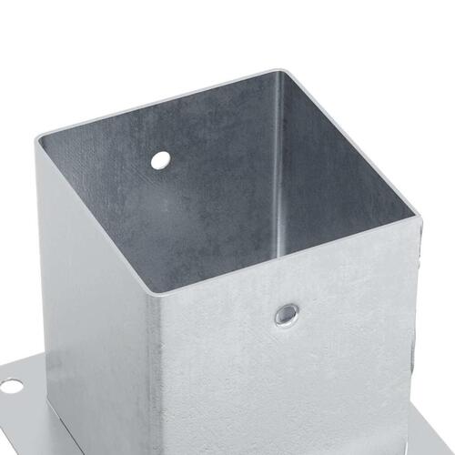 Stolpefødder firkantet 12 stk. 101x101 mm galvaniseret stål