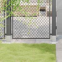 Stolpefødder firkantet 12 stk. 91x91 mm galvaniseret stål