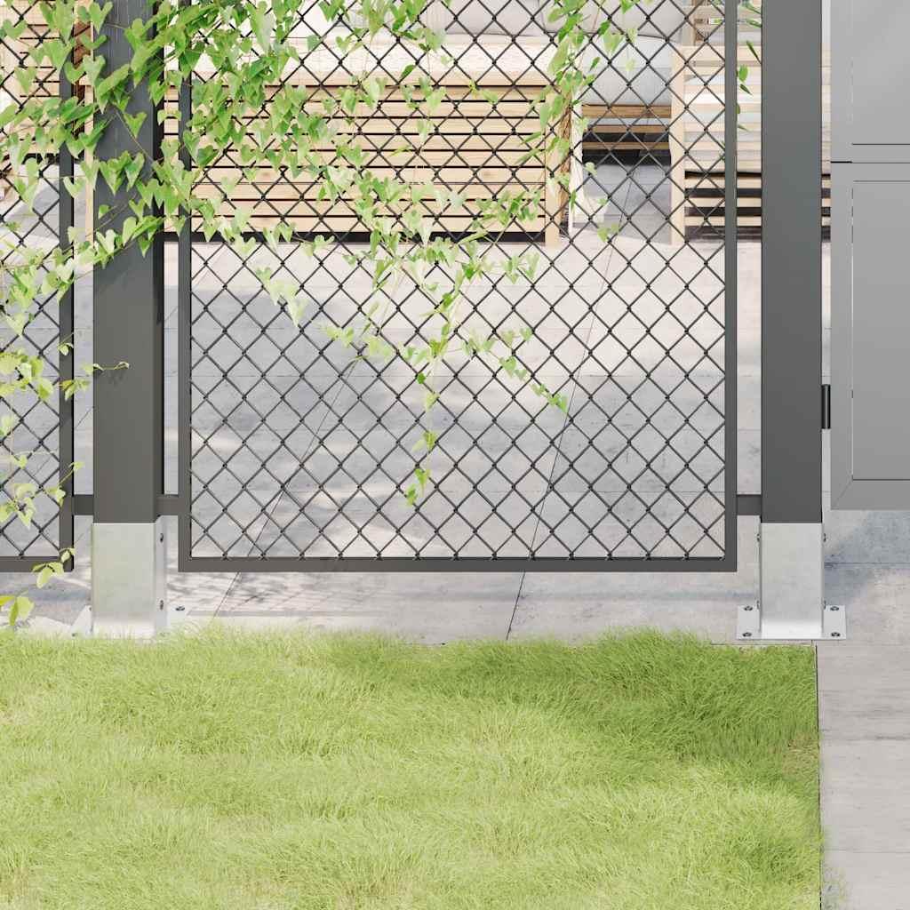Stolpefødder firkantet 12 stk. 91x91 mm galvaniseret stål