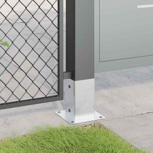 Stolpefødder firkantet 12 stk. 91x91 mm galvaniseret stål