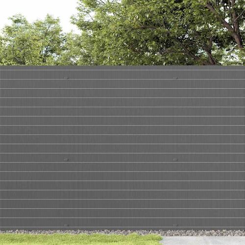 Havehegn dobbeltsidet 1,8x3 m PVC grå