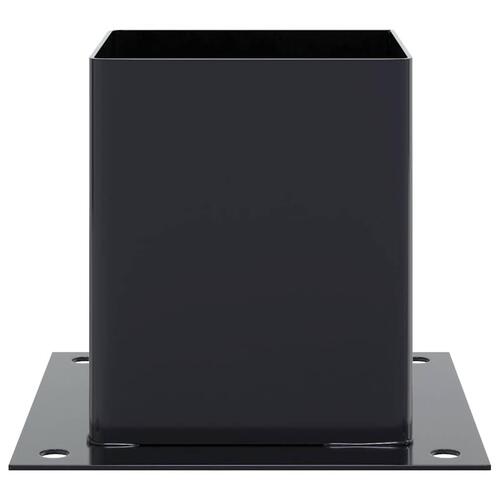 Stolpefødder firkantet 4 stk. 121x121 mm pulverlakeret stål
