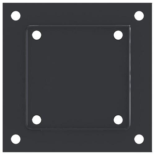Stolpefødder firkantet 4 stk. 121x121 mm pulverlakeret stål