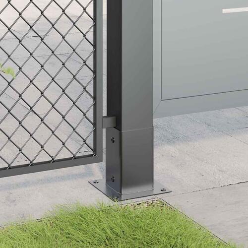 Stolpefødder firkantet 4 stk. 81x81 mm pulverlakeret stål