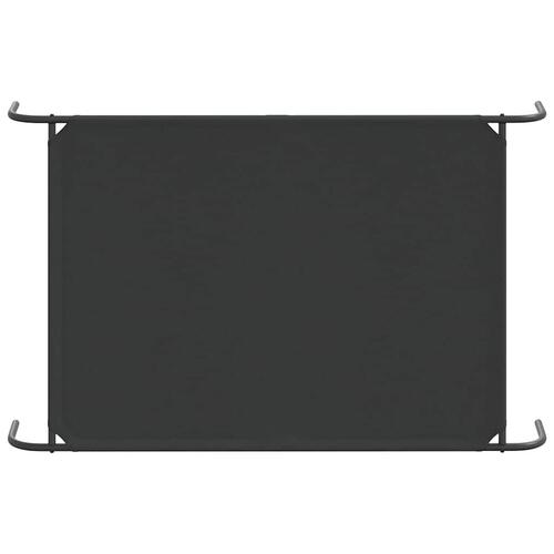 Løftet hundeseng 130x80x20 cm oxfordstof og stål sort