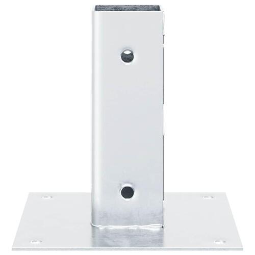 Stolpefødder firkantet 4 stk. 46x46 mm galvaniseret stål