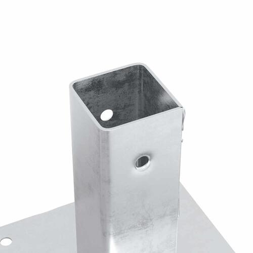 Stolpefødder firkantet 4 stk. 46x46 mm galvaniseret stål