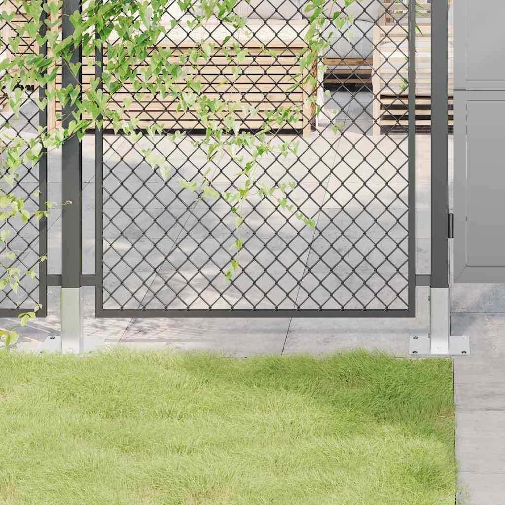 Stolpefødder firkantet 4 stk. 51x51 mm galvaniseret stål