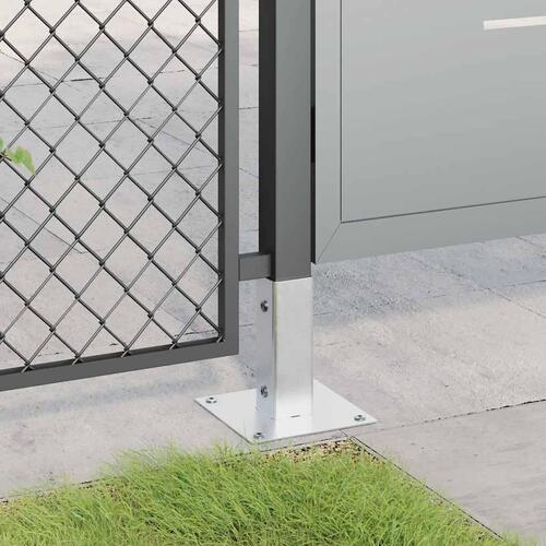 Stolpefødder firkantet 4 stk. 51x51 mm galvaniseret stål