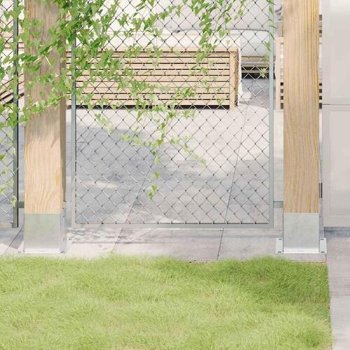 Stolpefødder firkantet 4 stk. 141x141 mm galvaniseret stål