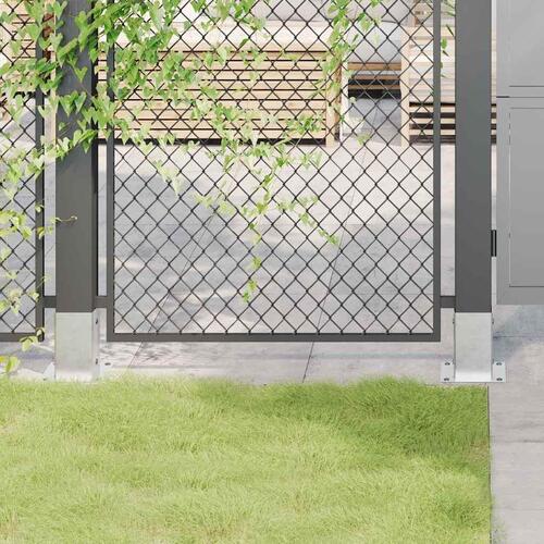 Stolpefødder firkantet 12 stk. 81x81 mm galvaniseret stål
