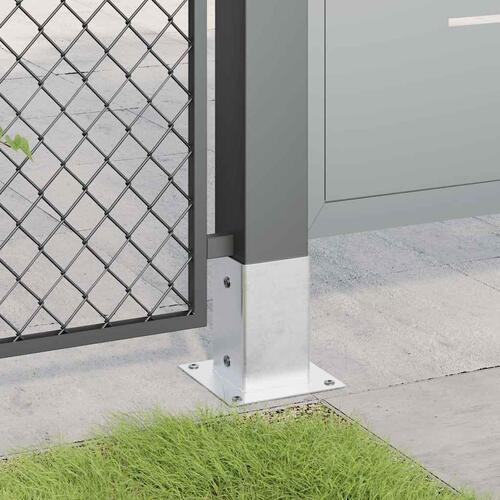 Stolpefødder firkantet 12 stk. 81x81 mm galvaniseret stål
