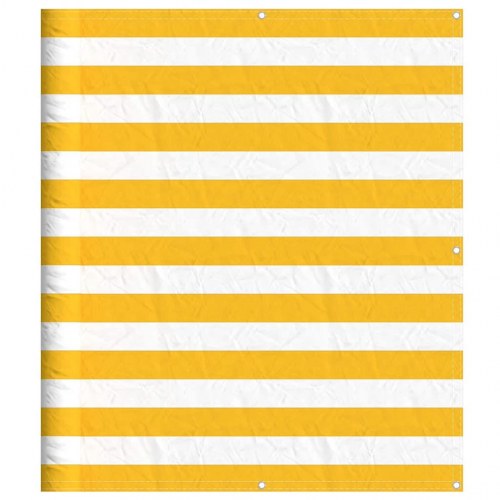 Altanafskærmning gul/hvid stribet - 120 × 1.000 cm