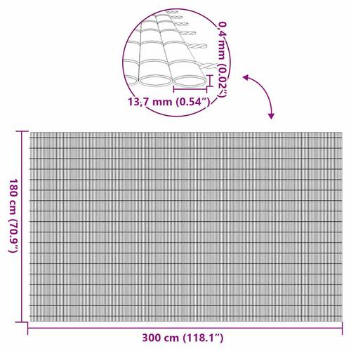 Havehegn dobbeltsidet 1,8x3 m PVC grøn