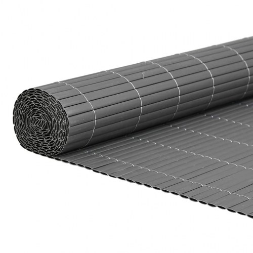 Havehegn dobbeltsidet 1,8 x 5 m PVC grå