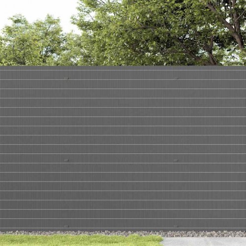 Havehegn dobbeltsidet 1,8 x 5 m PVC grå