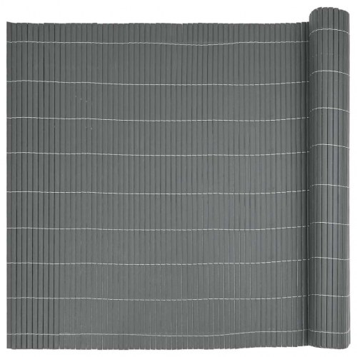 Havehegn dobbeltsidet 1,8 x 5 m PVC grå