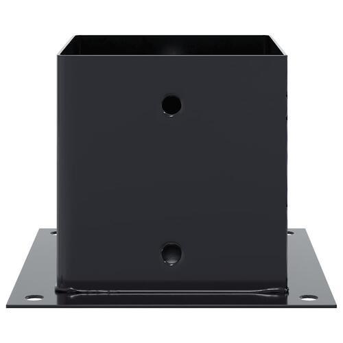 Stolpefødder firkantet 12 stk. 141x141 mm pulverlakeret stål