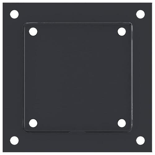 Stolpefødder firkantet 12 stk. 141x141 mm pulverlakeret stål