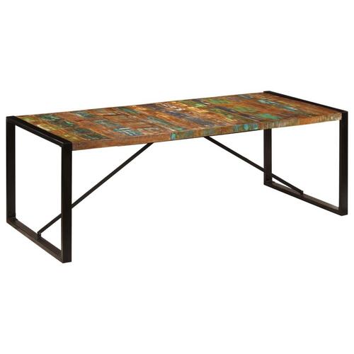 Spisebord 220x100x75 cm massivt genbrugstræ