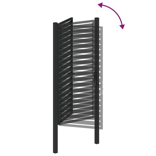 Havelåge låsbar 100x180 cm aluminium sort