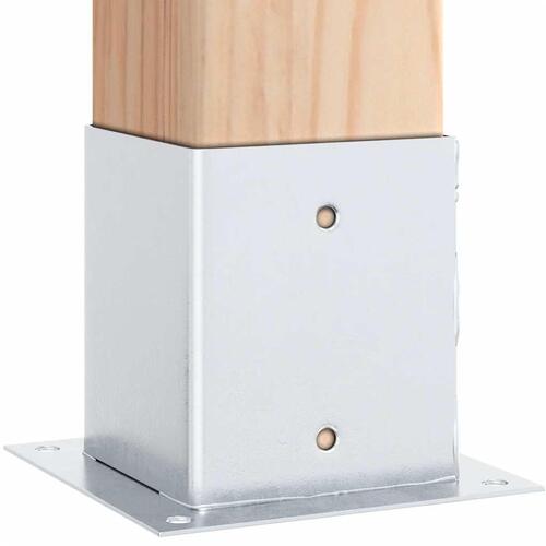 Stolpefødder firkantet 4 stk. 101x101 mm galvaniseret stål