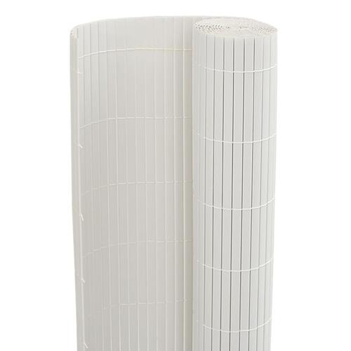 Havehegn dobbeltsidet 1,8x5 m PVC hvid