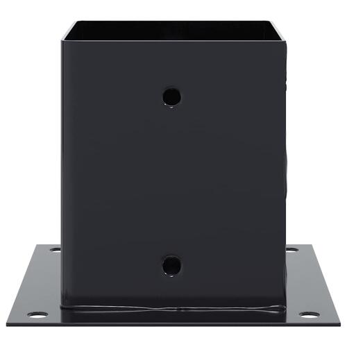 Stolpefødder firkantet 12 stk. 101x101 mm pulverlakeret stål