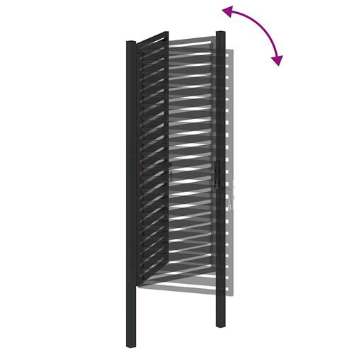 Havelåge låsbar 100x200 cm aluminium sort