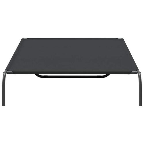 Løftet hundeseng 150x90x20 cm oxfordstof og stål sort
