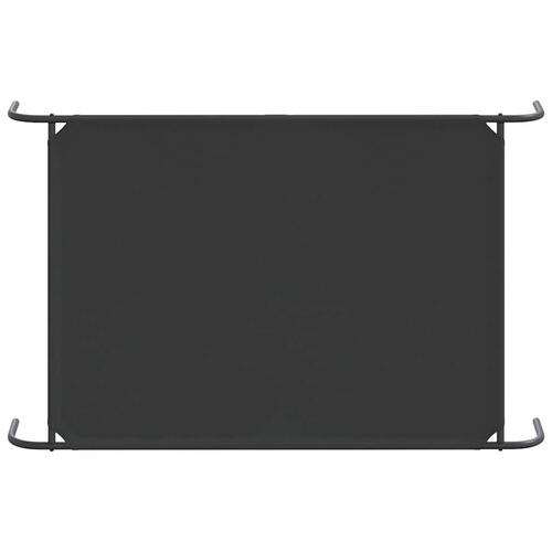 Løftet hundeseng 150x90x20 cm oxfordstof og stål sort