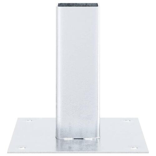 Stolpefødder firkantet 12 stk. 51x51 mm galvaniseret stål