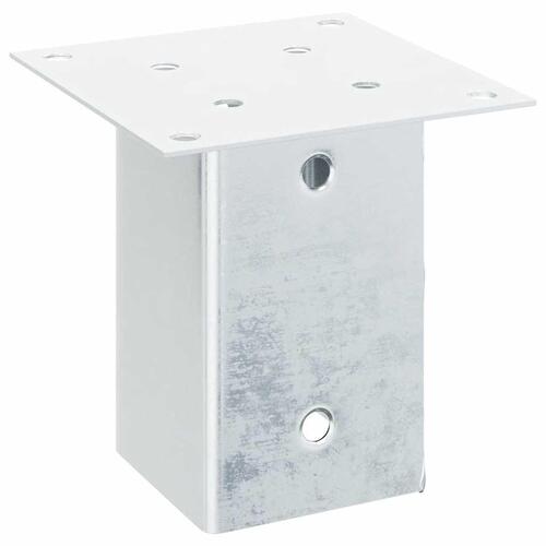 Stolpefødder firkantet 4 stk. 81x81 mm galvaniseret stål