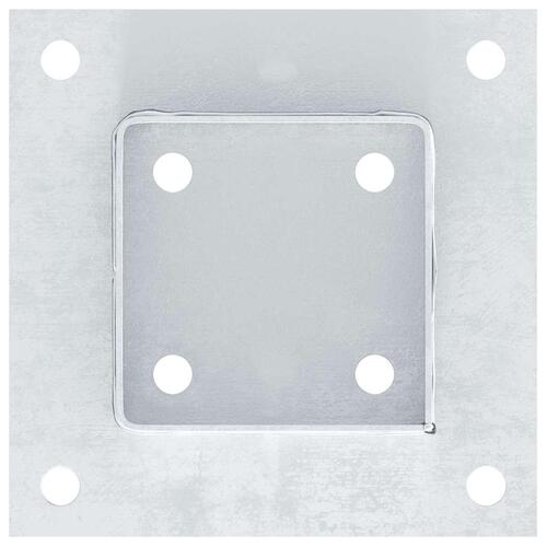 Stolpefødder firkantet 4 stk. 81x81 mm galvaniseret stål