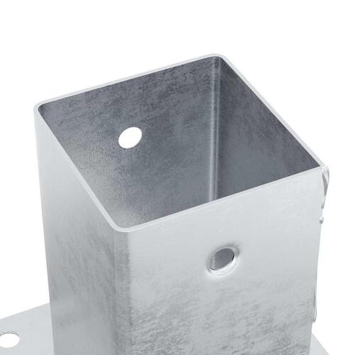 Stolpefødder firkantet 4 stk. 81x81 mm galvaniseret stål