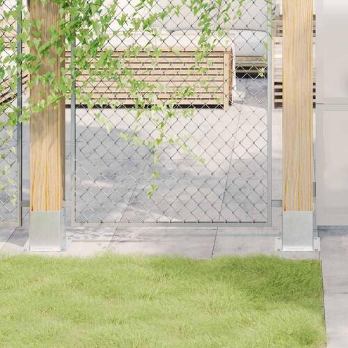 Stolpefødder firkantet 12 stk. 121x121 mm galvaniseret stål