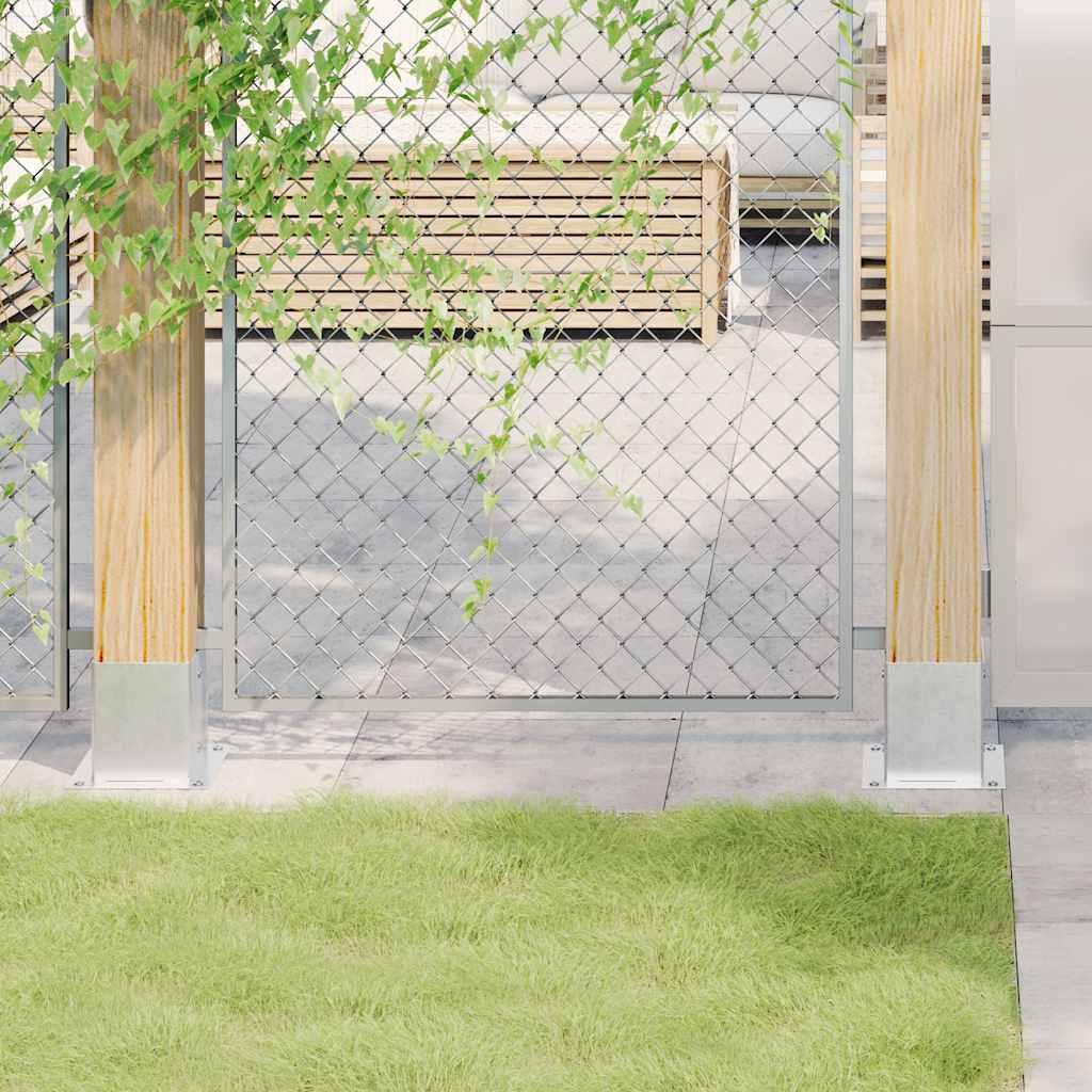 Stolpefødder firkantet 12 stk. 121x121 mm galvaniseret stål