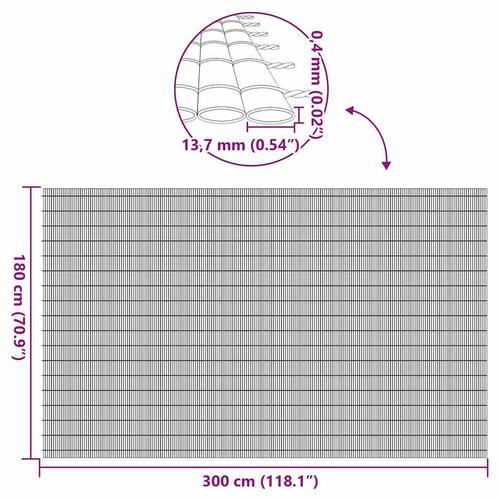 Havehegn dobbeltsidet 1,8x3 m PVC hvid