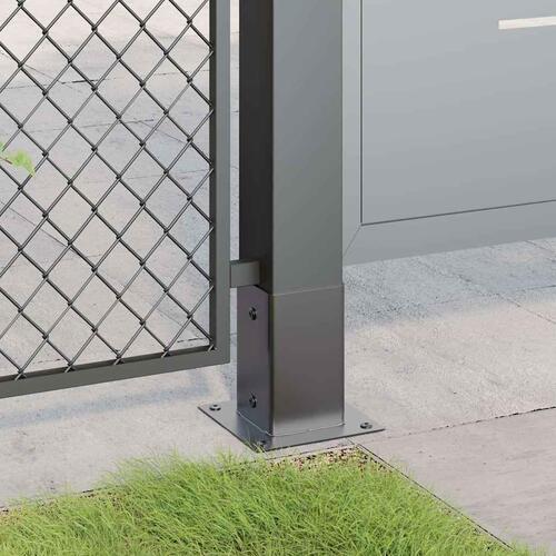 Stolpefødder firkantet 12 stk. 91x91 mm pulverlakeret stål