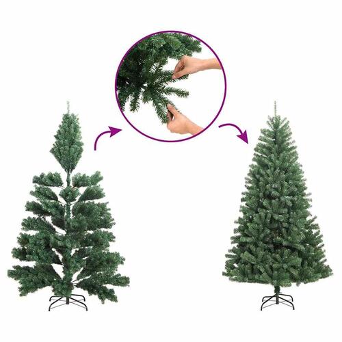 Kunstigt juletræ med fod 500 cm PVC grøn