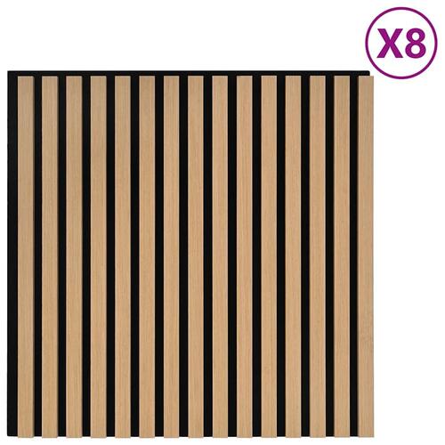 Akustikpanel 8 stk. med spalter 60,5x60 cm egefiner